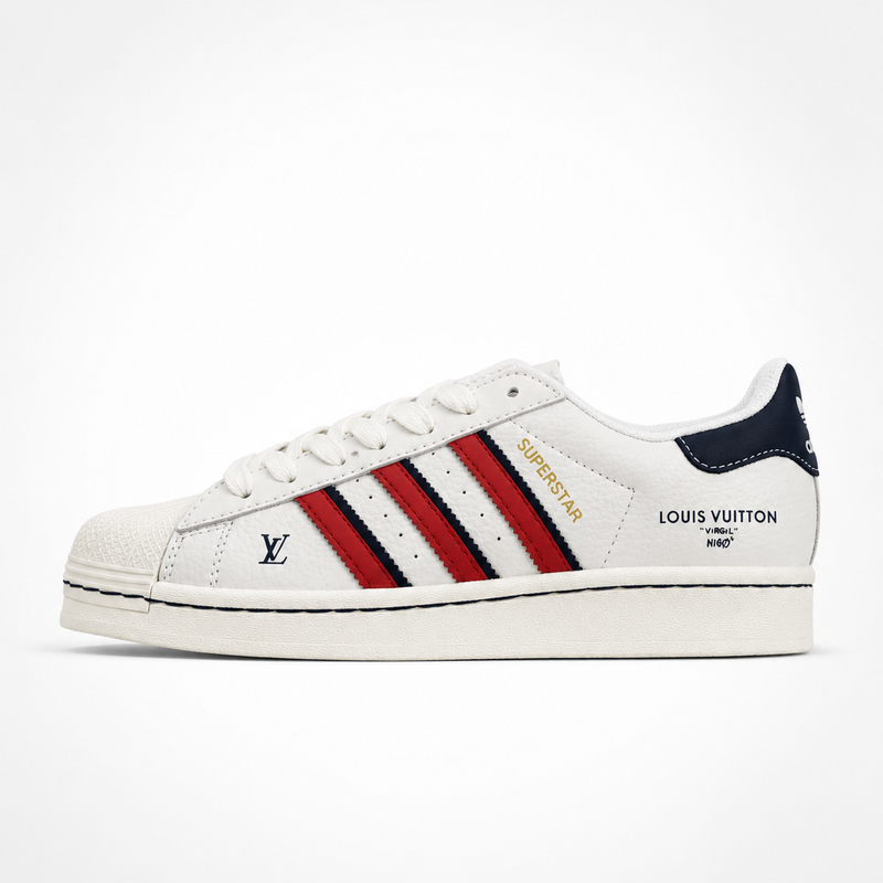 adidas Originals x Louis Vuitton Superstar Sneakers White Red Navy - Unisex