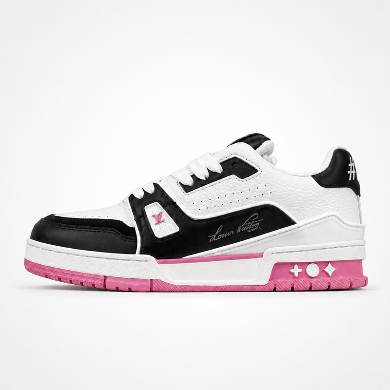Louis Vuitton Remarque Low Sneakers Black White Pink - Unisex