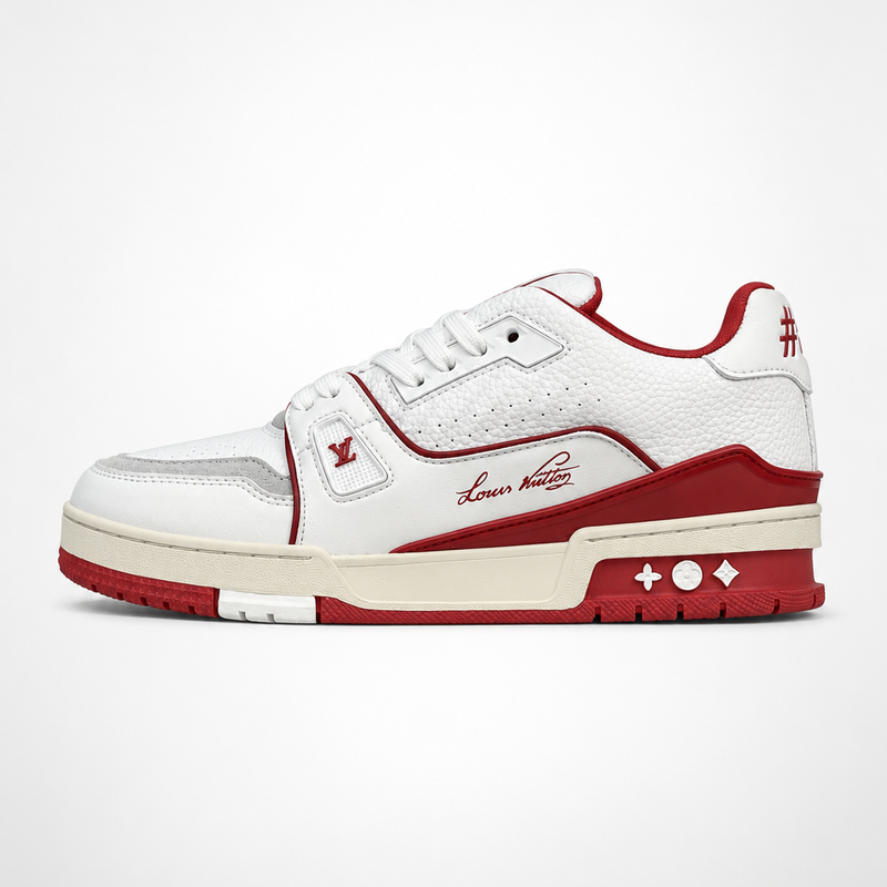 Louis Vuitton Trainer #54 Low White Red - Unisex