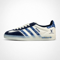 adidas Originals x Louis Vuitton Gazelle Indoor Sneakers Navy Cream Monogram - Unisex