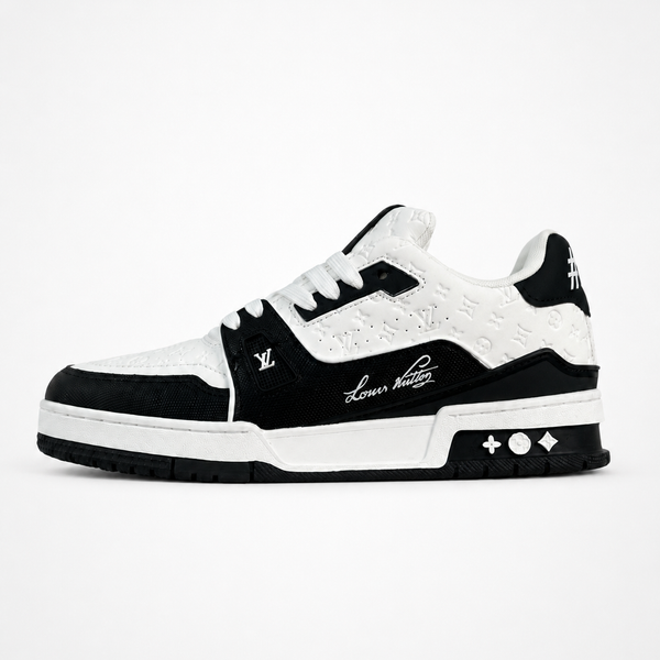 Louis Vuitton Trainer Black White #54 sneaker, side profile view