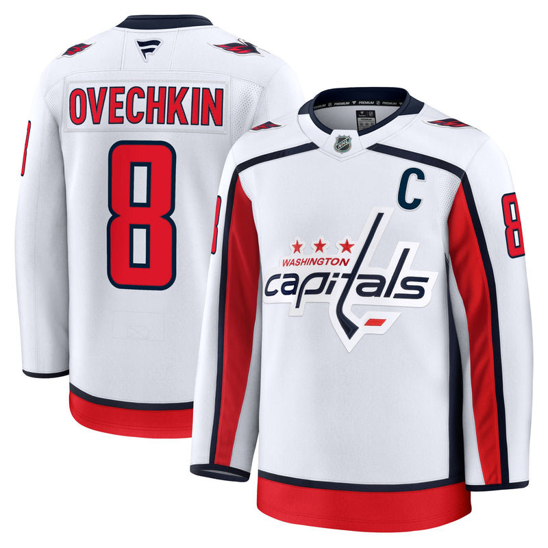 Washington Capitals Alexander Ovechkin White Away Premium Jersey