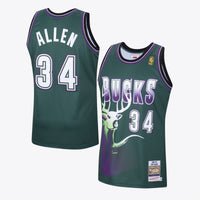 Milwaukee Bucks Ray Allen 1996 Hardwood Classics Alternate Swingman Jersey - Dark Green
