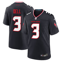 Houston Texans Tank Dell Navy Game Jersey