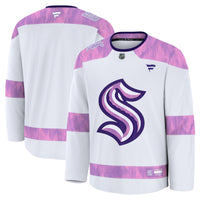 Seattle Kraken White 2024 Hockey Fights Cancer Practice Jersey