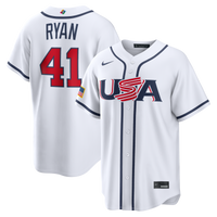 USA Baseball Joe Ryan White 2026 World Baseball Classic Home Stadium Jersey
