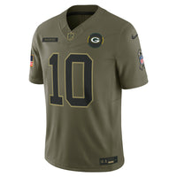 Green Bay Packers Jordan Love Olive 2025 Salute to Service Limited Jersey