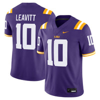 Sam Leavitt LSU Tigers Home Game Jersey - Purple