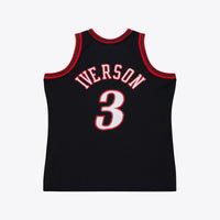 Philadelphia 76ers Allen Iverson 1997 Dark Authentic Jersey - Black