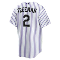 Colorado Rockies Tyler Freeman White Home Replica Jersey