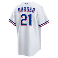 Texas Rangers Jake Burger White Home Replica Jersey