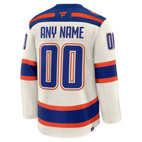 Edmonton Oilers Light Beige Alternate Premium Custom Jersey