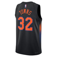 New York Knicks Statement Edition Jersey - Black - Karl-Anthony Towns