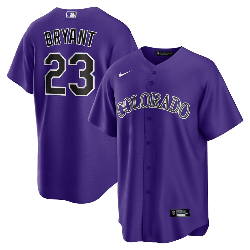 Colorado Rockies Kris Bryant Purple Alternate Replica Player Jersey