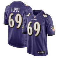 Baltimore Ravens Josh Tupou Purple Team Game Jersey
