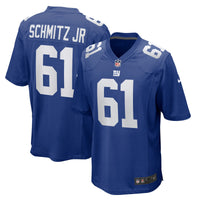 New York Giants John Michael Schmitz Jr. Royal Team Game Jersey