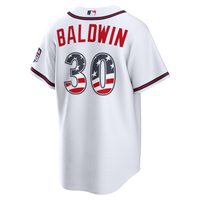 Fourth of July Atlanta Braves Drake Baldwin White USA 250 Stadium Jersey