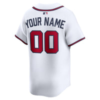 Atlanta Braves White Home Limited Custom Jersey