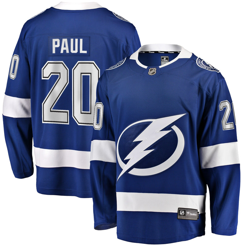Tampa Bay Lightning Nicholas Paul Blue Home Breakaway Player Jersey