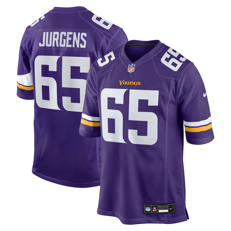 Minnesota Vikings Michael Jurgens Purple Game Jersey