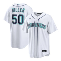 Seattle Mariners Bryce Miller White Home Replica Jersey