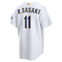 Los Angeles Dodgers Roki Sasaki White 2026 Gold Collection Stadium Jersey