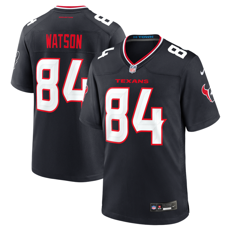 Houston Texans Justin Watson Navy Team Game Jersey