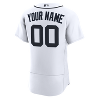 Detroit Tigers White Home Authentic Custom Jersey