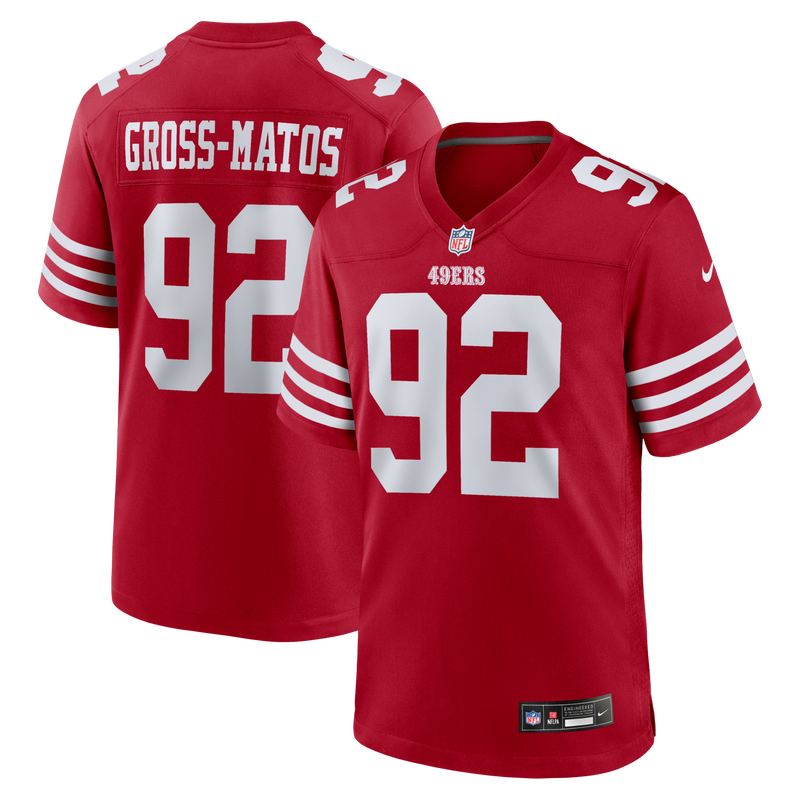 San Francisco 49ers Yetur Gross-Matos Scarlet Team Game Jersey