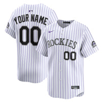 Colorado Rockies White Home Limited Custom Jersey