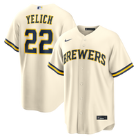 Milwaukee Brewers Christian Yelich Cream Home Replica Jersey