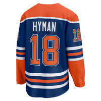 Edmonton Oilers Zach Hyman Royal Home Breakaway Player Jersey