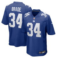 New York Giants Beau Brade Royal Team Game Jersey