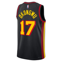 Atlanta Hawks Jordan Statement Edition Swingman Jersey - Black - Onyeka Okongwu