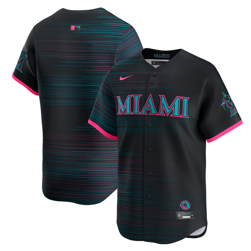 Miami Marlins Black 2025 City Connect Limited Jersey
