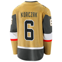 Vegas Golden Knights Kaedan Korczak Gold Home Breakaway Jersey