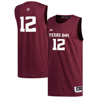 #12 Maroon Texas A&M Aggies Replica Basketball Jersey