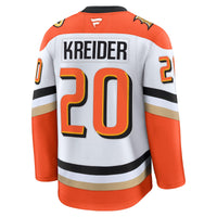 Anaheim Ducks Chris Kreider White Away Premium Jersey