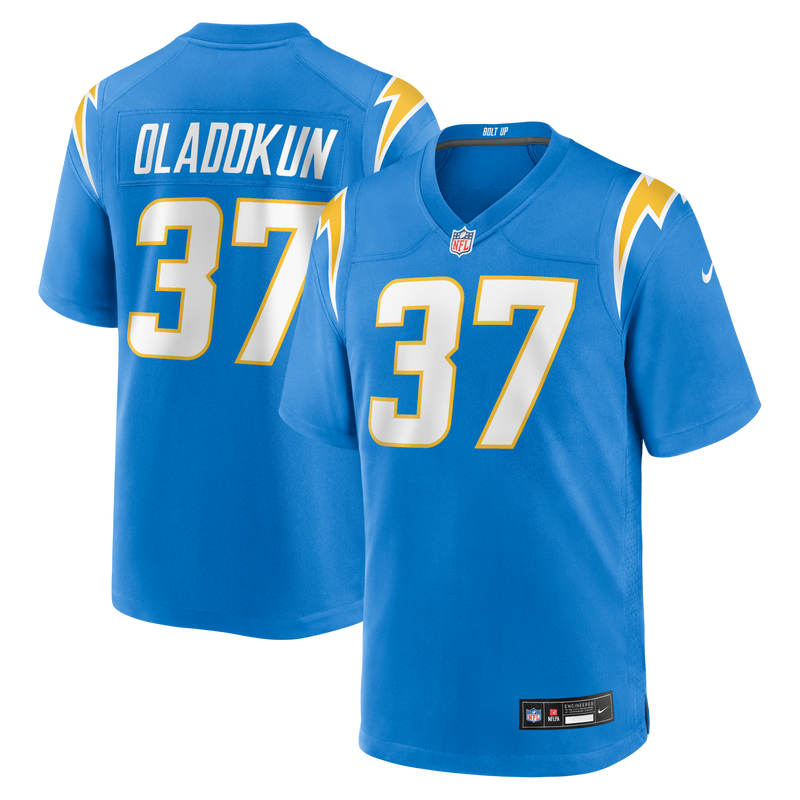 Los Angeles Chargers Jordan Oladokun Powder Blue Team Game Jersey