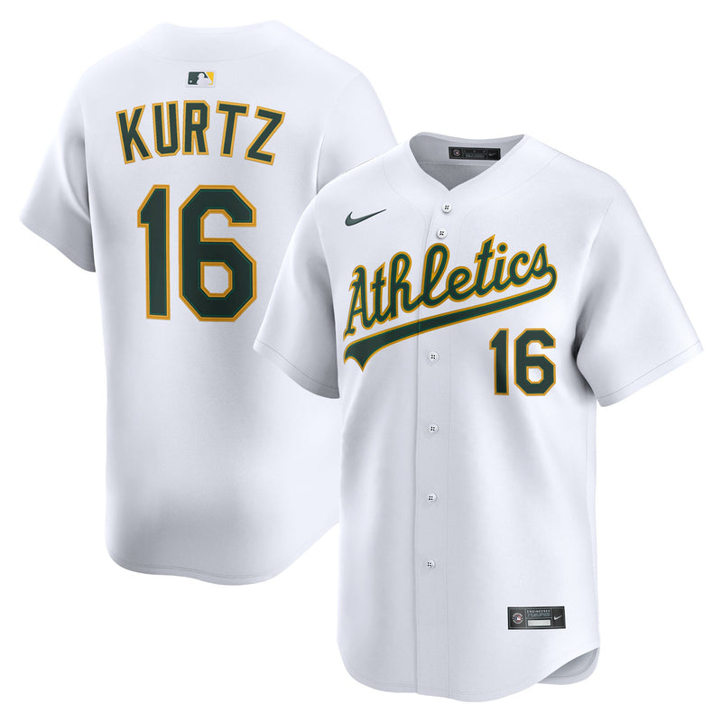 Athletics Nick Kurtz White Home Limited Player Jersey