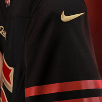 San Francisco 49ers Christian McCaffrey Black 2025 Rivalries Collection Stitched Limited Jersey