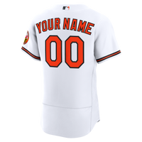 Baltimore Orioles White Home Authentic Custom Jersey