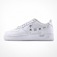 Nike x Louis Vuitton Air Force 1 Low 07 Sneakers Triple White Embossed Monogram - Unisex