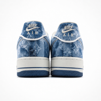 Nike x Louis Vuitton Air Force 1 Low 07 Sneakers Blue Denim Monogram - Unisex
