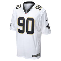 New Orleans Saints Bryan Bresee White Game Jersey