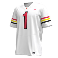 #1 White Maryland Terrapins Replica Football Jersey