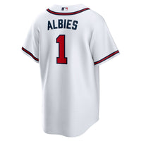 Atlanta Braves Ozzie Albies White Home Replica Player Name Jersey