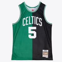 Boston Celtics Kevin Garnett 2007 Split Swingman Jersey - Black/Green