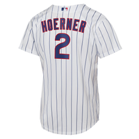 Male Chicago Cubs Nico Hoerner White Home Replica Jersey