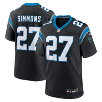 Carolina Panthers Isaiah Simmons Black Team Game Jersey
